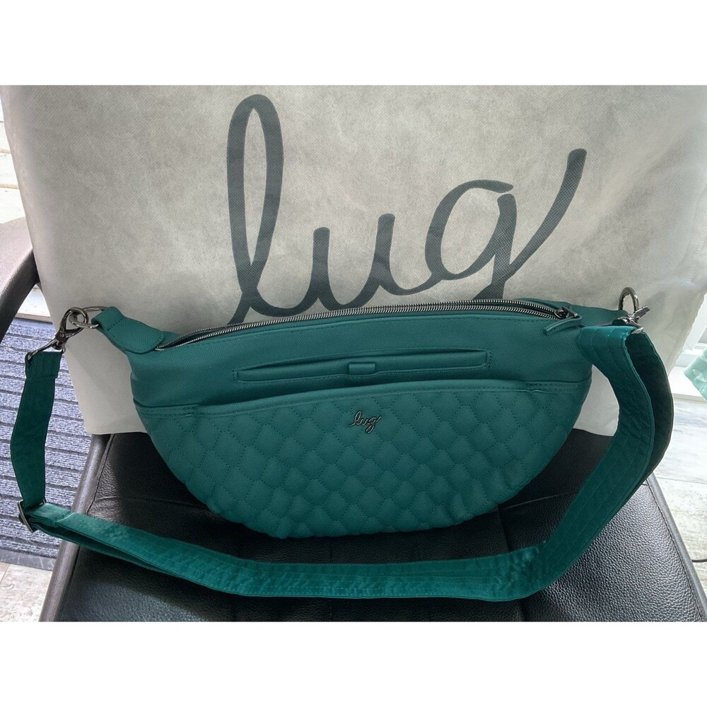 EUC Lug Bolero Matte Luxe Crossbody/Shoulder Bag Teal w/Dust cover